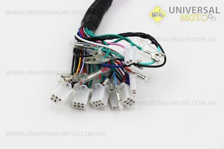 Проводка центральная (с тахометром) 7фишек у руля. Китай (Мопед Viper Delta / UM3186-V54)
