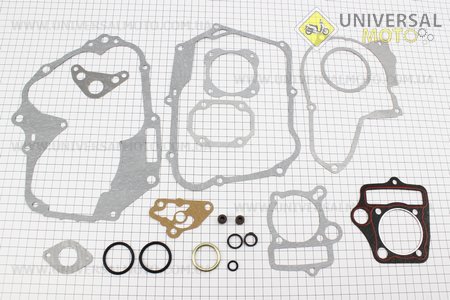 Прокладки двигателя комплект 125см3. Китай (Мопед Viper Delta / UM3187-V52)
