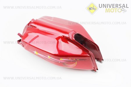 Бак паливний ЧЕРВОНИЙ (рисунок тип 1). Китай (Запчастини для мопеда Дельта / UM3188-V08)