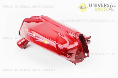 Бак паливний ЧЕРВОНИЙ (рисунок тип 1). Китай (Запчастини для мопеда Дельта / UM3188-V08)