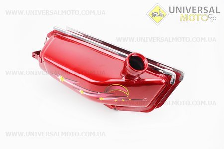 Бак паливний ЧЕРВОНИЙ (рисунок тип 1). Китай (Запчастини для мопеда Дельта / UM3188-V08)