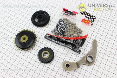 Ланцюг розподільного валу 70см.куб. - 25H-82L + ролики 3шт + коромисло. TMMP (Запчастини для мопеда Дельта / UM3188-V60)