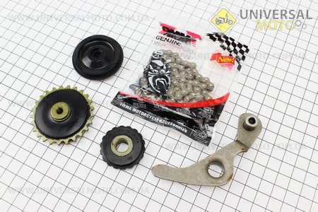 Ланцюг розподільного валу 70см.куб. - 25H-82L + ролики 3шт + коромисло. TMMP (Запчастини для мопеда Дельта / UM3188-V60)