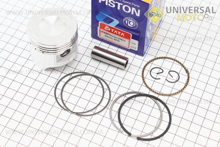 Поршневий комплект (поршень, кільця, палець) 100см.куб. 50мм STD (палець 13мм). TATA (Запчастини для мопеда Дельта / UM3188-V90)