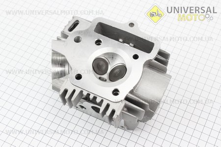 Головка цилиндра + клапана в сборе 110см3 (под распредвал с "зацепом"). ZHENGHE (Мопед Viper Delta / UM3189-V07)