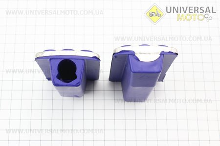 Гумка підніжки "ХРОМ" комплект 2шт, синій. Китай (Запчастини для мопеда Дельта / UM3189-V98)