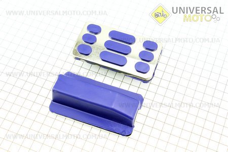Гумка підніжки "ХРОМ" комплект 2шт, синій. Китай (Запчастини для мопеда Дельта / UM3189-V98)