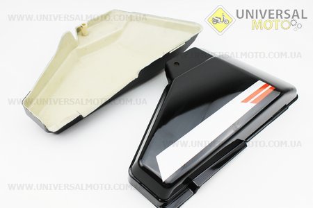 Пластик - кришка бардачка ліва, права комплект, ЧОРНИЙ. Китай (Запчастини на скутер Viper Alpha / UM3190-V28)