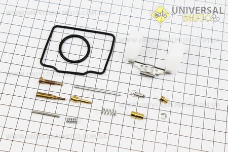 Ремонтний комплект карбюратора 70см.куб., 13 деталей + поплавок. GX-Viper (Запчастини на скутер Viper Alpha / UM3190-V45)