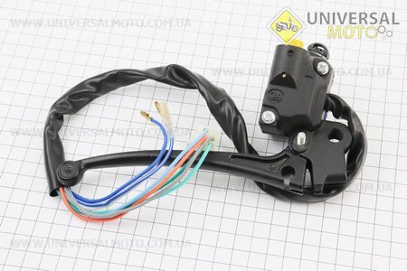 Блок кнопок на кермі лівий із важелем (під дзеркала М10) ALPHA. Китай (Запчастини для мопеда Дельта / UM3190-V70)
