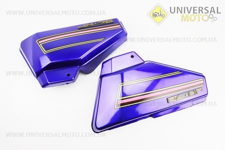 пластик - крышка бардачка левая, правая комплект, синий . Китай (Мопед Viper Alpha / UM3191-V00)