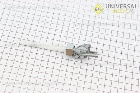 Кран паливний ALPHA з прямим штуцером, товстий корпус крана. TATA (Запчастини на скутер Viper Alpha / UM3191-V24)