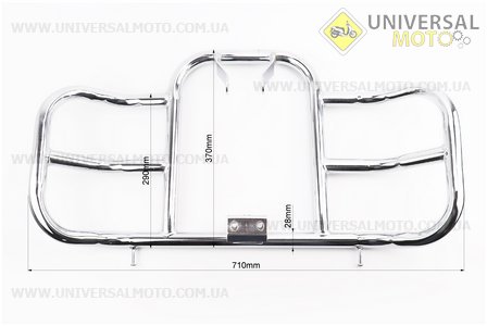 Дуга захисна "ХРОМ" пряма 28мм "низька". Китай (Запчастини на скутер Viper Alpha / UM3192-V34)
