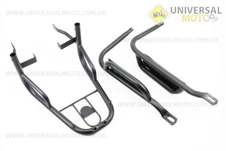 Багажник задній + підніжки комплект "ЧОРНИЙ". Китай (Запчастини на скутер Viper Alpha / UM3192-V72)