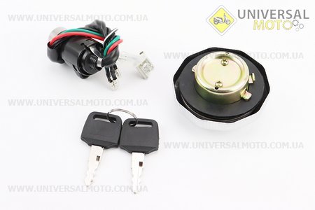 Замки комплект (запалювання + кришка бака кругла). GX-Viper (Запчастини на скутер Viper Alpha / UM3192-V86)