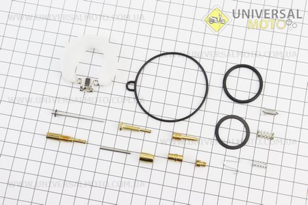 Ремонтний комплект карбюратора 125см.куб., 15 деталей+поплавок. Scorpion (Запчастини на скутер Viper Alpha / UM3193-V25)