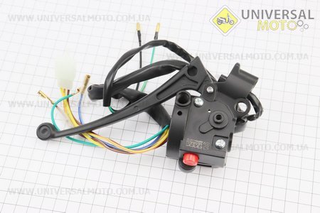 Блок кнопок на кермі правий з важелем (під дзеркала М10) ALPHA. TATA (Запчастини на скутер Viper Alpha / UM3193-V48)