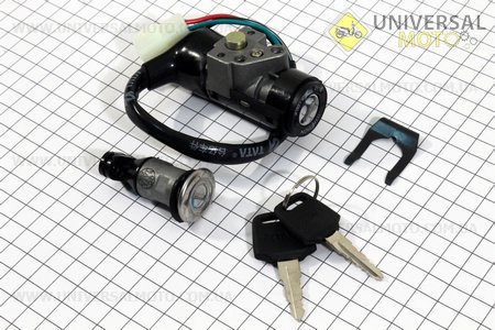 Замки комплект (запалювання, сидіння). TATA (Запчастини на скутер Viper Active / UM3200-V20)