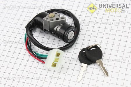 Замок запалення з ключем (5 контактів). Китай (Запчастини на скутер Viper Active / UM3200-V21)