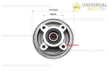 Панель демпферная заднего колеса с подшипником Active. Китай (Мопед Viper Delta / UM3200-V73)