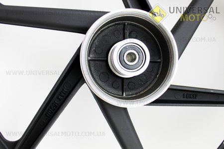 Диск задний литой 1,6-17" Alpha/Active "лучи", черный. Китай (Мопед Viper Delta / UM3201-V62)