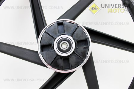 Диск задний литой 1,6-17" Alpha/Active "лучи", черный. Китай (Мопед Viper Delta / UM3201-V62)