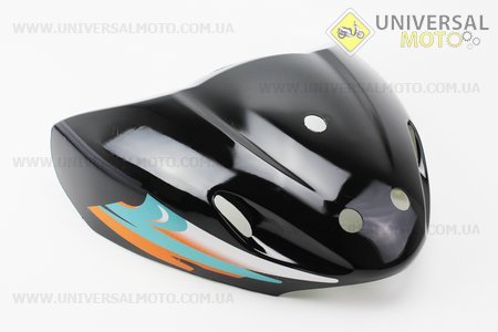 Пластик - передній верхній (під кермом) "дзьоб", ЧОРНИЙ (можливі незначні потертості, див. фото). Китай (Запчастини на скутер Viper Active / UM3201-V70)