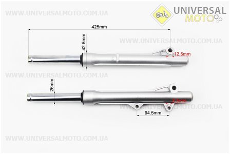 Амортизатор передній (пір'я), лівий, правий. комплект 425мм. Китай (Запчастини на скутер Viper Active / UM3201-V94)