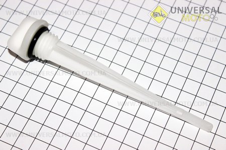 Щуп масляний білий 125мм. Китай (Запчастини на скутер Viper Active / UM3202-V03)