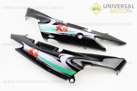 пластик - ПОЛНЫЙ комплект - 17 деталей, Черный . Китай (Мопед Viper Active / UM3202-V12)