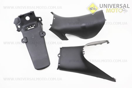 пластик - ПОЛНЫЙ комплект - 17 деталей, Черный . Китай (Мопед Viper Active / UM3202-V12)