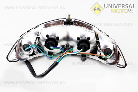 Фара передня у зборі (дві лампи). Китай (Запчастини на скутер Viper Active / UM3202-V21)