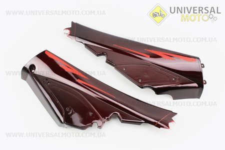 пластик - боковой средний левый, правый комплект 2 штуки, БОРДОВЫЙ. Китай (Мопед Viper Active / UM3202-V28)