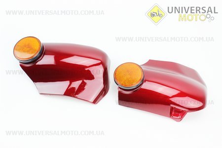 пластик - вставки переднего крыла левая, прав комплект 2 штуки, БОРДОВЫЙ, тип 1. Китай (Мопед Viper Active / UM3202-V29)