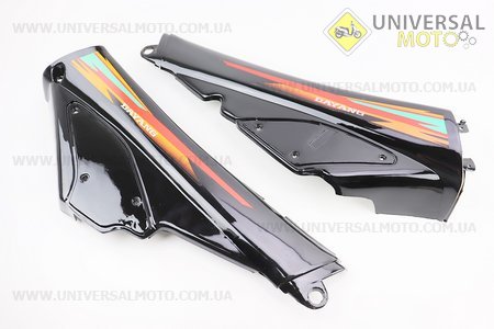 пластик - боковой средний левый, правый комплект 2 штуки, Черный . Китай (Мопед Viper Active / UM3202-V32)