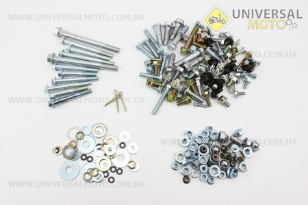 Болти, гайки, втулки, шайби, кріплення в наборі 196од.. Китай (Запчастини на скутер Viper Active / UM3202-V68)