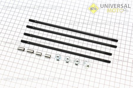 Шпилька двигуна комплект 110см.куб. (202мм-2шт, 194мм-2шт) Active + гайки, втулки. Китай (Запчастини на скутер Viper Active / UM3202-V70)