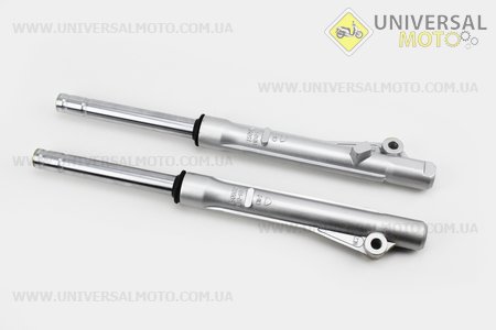 Амортизатор передний левый, правый, комплект 440мм (под барабанный тормоз). Китай (Мопед Active / UM3203-V06)