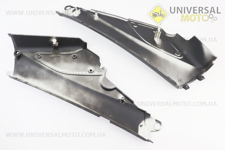 Пластик - бічний середній лівий, правий комплект 2шт, ЧОРНИЙ МАТОВИЙ. Китай (Запчастини на скутер Viper Active / UM3203-V24)