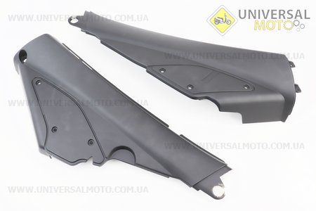 Пластик - бічний середній лівий, правий комплект 2шт, ЧОРНИЙ МАТОВИЙ. Китай (Запчастини на скутер Viper Active / UM3203-V24)