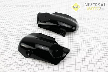 Пластик - вставки переднього крила лів., прав комплект 2шт, ЧОРНИЙ, тип. 3. Китай (Запчастини на скутер Viper Active / UM3203-V34)
