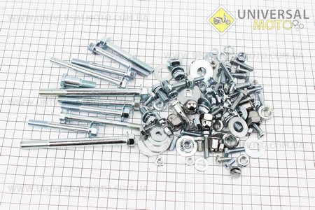 Болти, гайки, втулки, шайби, кріплення в наборі 121од.. Китай (Запчастини на скутер Viper Active / UM3203-V44)
