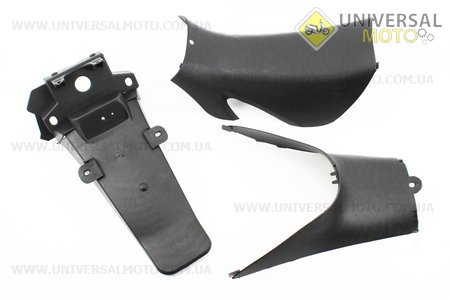 пластик - ПОВНИЙ комплект - 19 деталей, чорний. Китай (Запчастини на скутер Viper Active / UM3203-V58)