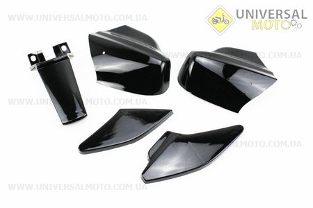 пластик - ПОВНИЙ комплект - 19 деталей, чорний. Китай (Запчастини на скутер Viper Active / UM3203-V58)