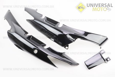 УЦІНКА ACTIVE пластик - бічний задній лівий, правий комплект 3шт, ЧОРНИЙ (подряпини, див. фото). Китай (Запчастини на скутер Viper Active / UM3203-V79)
