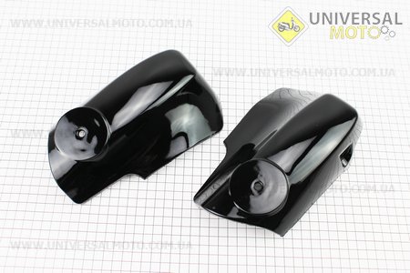 Пластик - вставки переднього крила лів., прав комплект 2шт, ЧОРНИЙ, тип. 4. Китай (Запчастини на скутер Viper Active / UM3203-V98)
