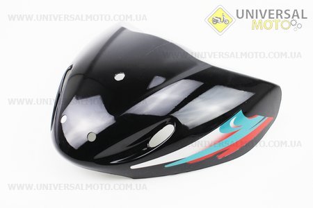 УЦІНКА Пластик - передній верхній (під кермом) "дзьоб", чорний (див. фото). Китай (Запчастини на скутер Viper Active / UM3204-V01)