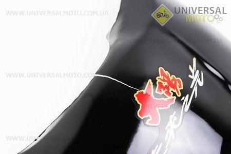 УЦІНКА пластик - ПОВНИЙ комплект - 17 деталей, чорний (невелика тріщина на голові). Китай (Запчастини на скутер Viper Active / UM3204-V05)