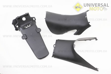 УЦІНКА пластик - ПОВНИЙ комплект - 17 деталей, чорний (невелика тріщина на голові). Китай (Запчастини на скутер Viper Active / UM3204-V05)