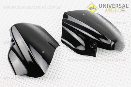 Пластик - вставки переднього крила лів., прав комплект 2шт, ЧОРНИЙ, тип. 5. Китай (Запчастини на скутер Viper Active / UM3204-V10)